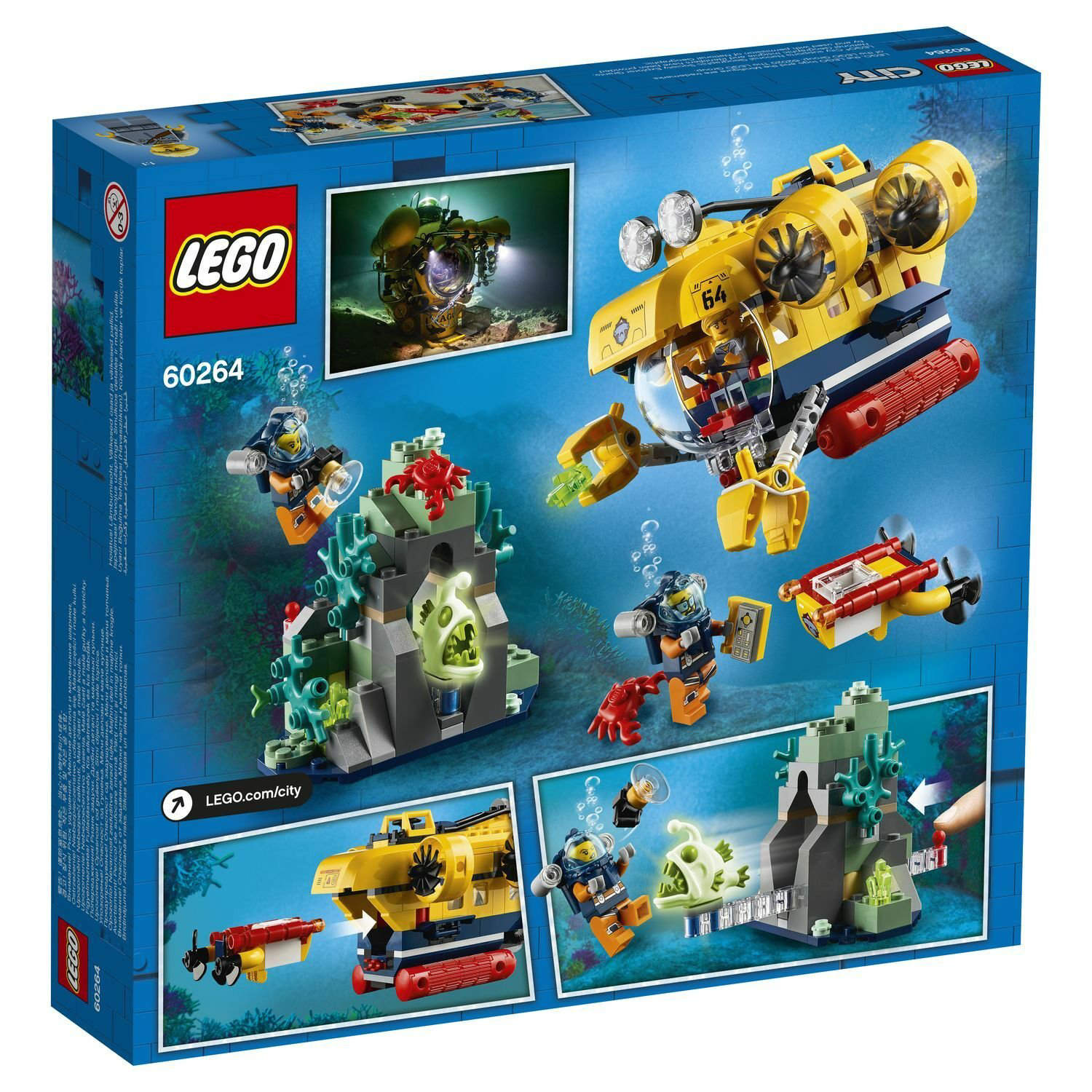 Конструктор Lego Океан исследовательская подводная лодка City 60264 купить,NaN