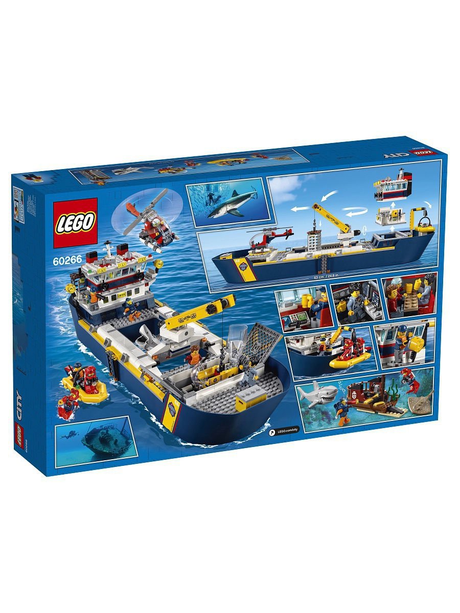 Конструктор Lego Океан исследовательское судно City 60266 купить,NaN