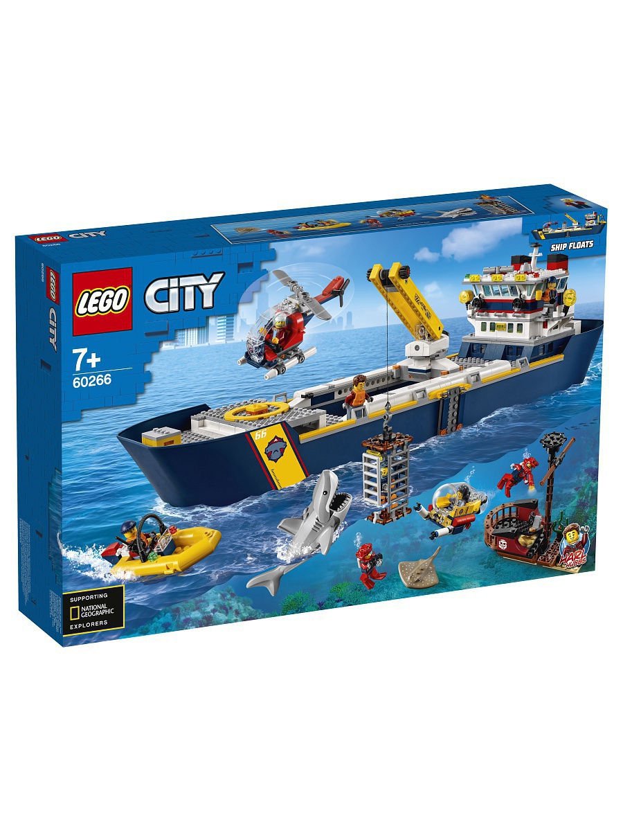 Конструктор Lego Океан исследовательское судно City 60266 купить,NaN