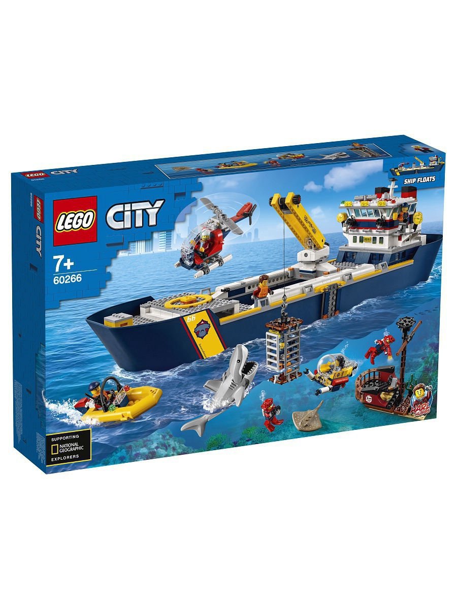 Конструктор Lego Океан исследовательское судно City 60266 купить,NaN