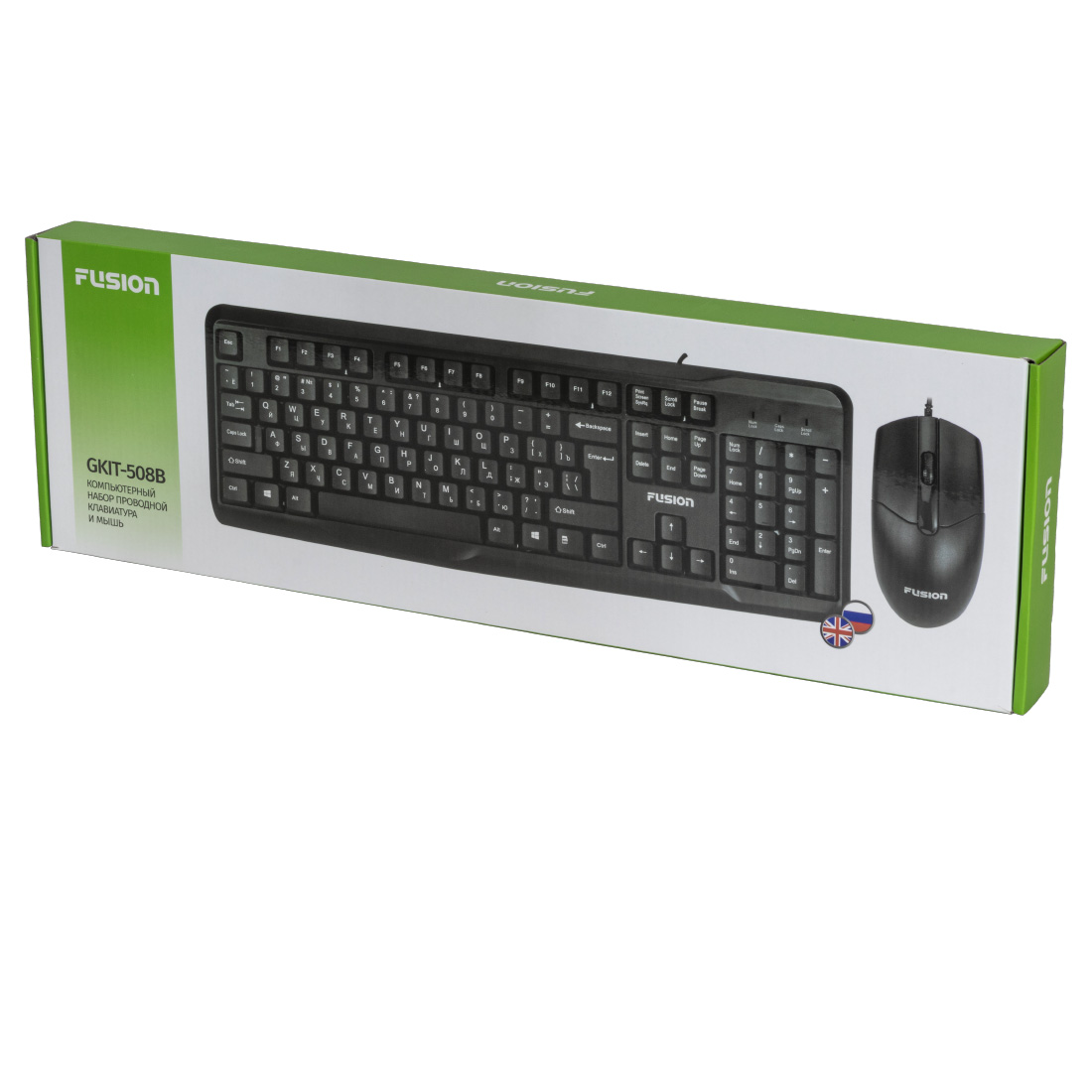 КЛАВИАТУРА+МЫШЬ FUSION GKIT-508B купить,5990