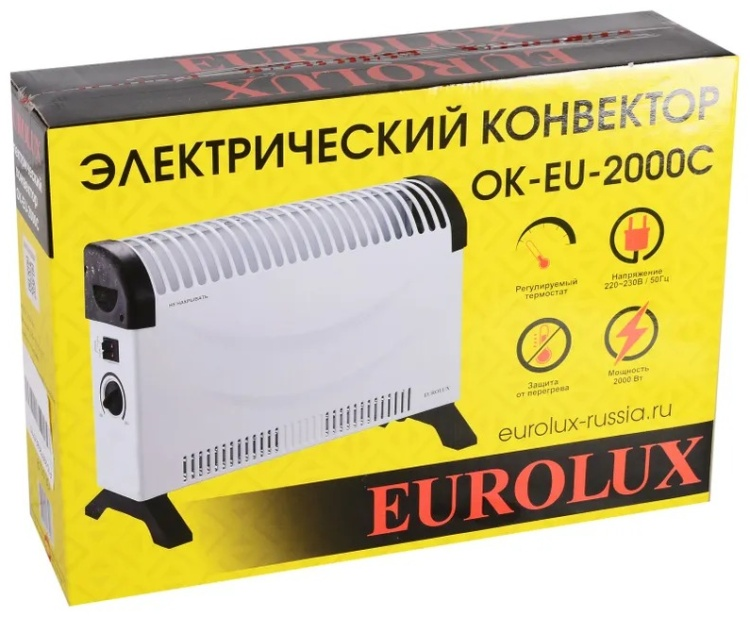 Конвектор Eurolux OK-EU-2000C 67/4/30 белый купить,12890