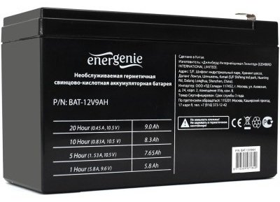 Аккумулятор Energenie BAT-12V9AH черный купить,NaN