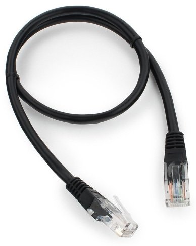 Кабель Cablexpert RJ-45 - RJ-45 PP12-0.5M/BK