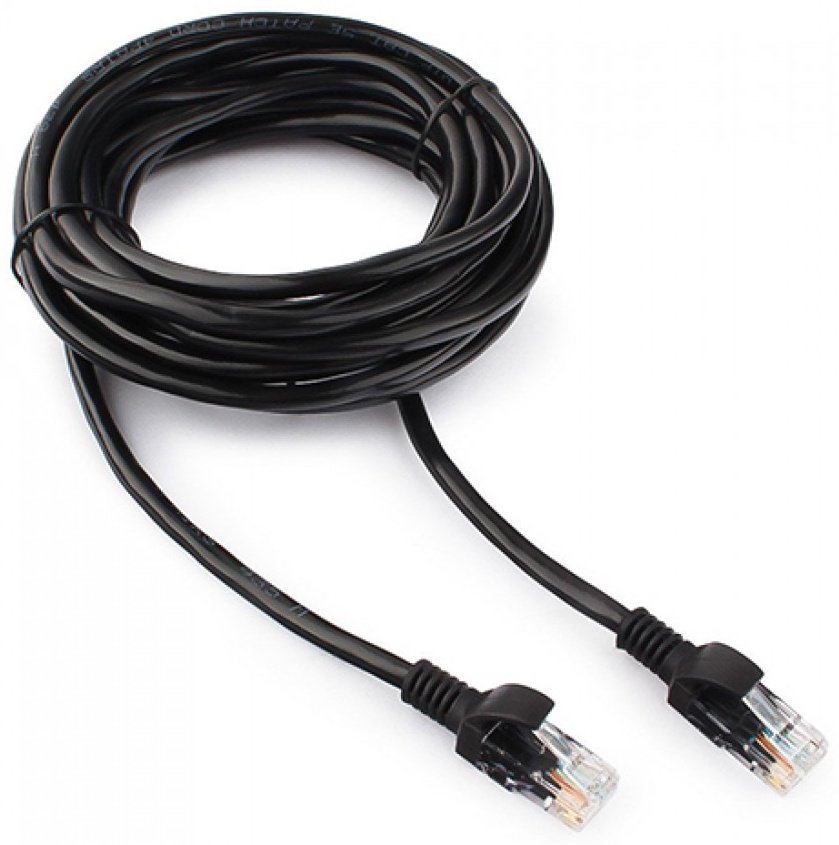 Патч-корд Cablexpert RJ-45 - RJ-45 5 м PP12‑5M/BK купить,NaN