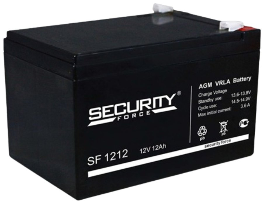 Аккумулятор Security Force SF1212 12Ah -/+ купить,NaN