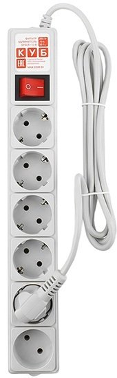 Сетевой фильтр Power Cube SPG(5+1)-B-15 5 м купить,NaN