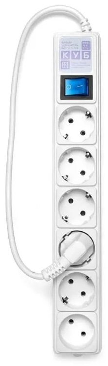 Сетевой фильтр Power Cube SPG(5+1)-16B-0.5M White 0.5 м купить,NaN