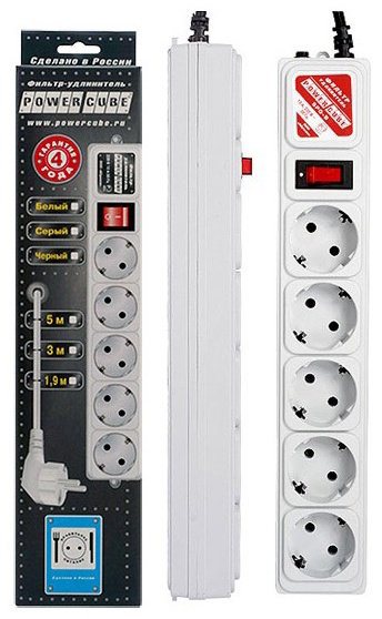 Powercube SPG-B-6 1.9 серый 5 розеток купить,NaN