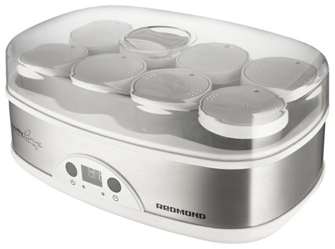 Йогуртница REDMOND RYM-M5401-E серебристый, белый
