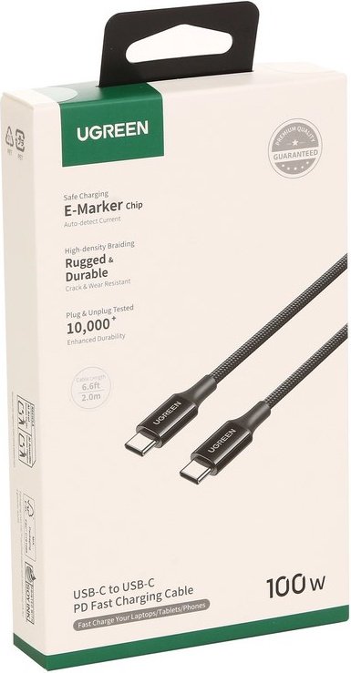 Кабель Ugreen USB TypeC (M), 2 м, L502/65250 черный купить,4590