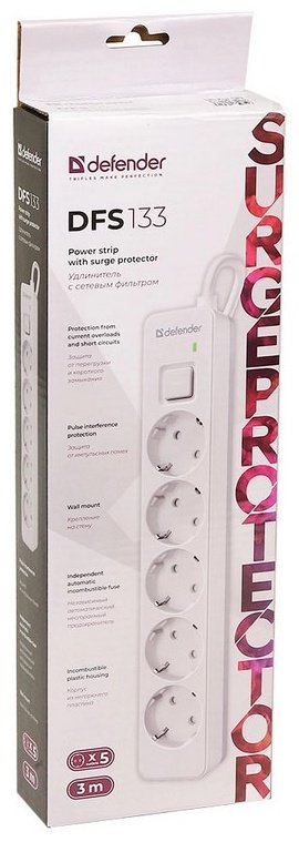 Сетевой фильтр Defender DFS-133/99431 3 м купить,4990