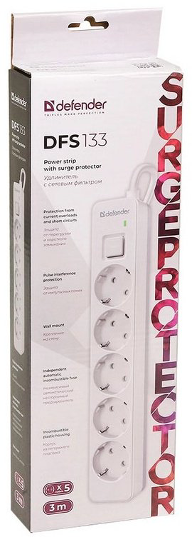 Сетевой фильтр Defender DFS-133/99431 3 м купить,4990
