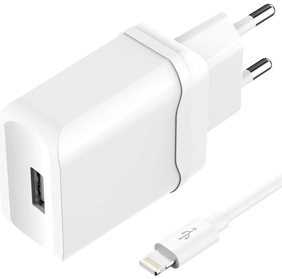 Зарядное устройство OLMIO Smart IC 5V 2.4A + Lightning купить,4390