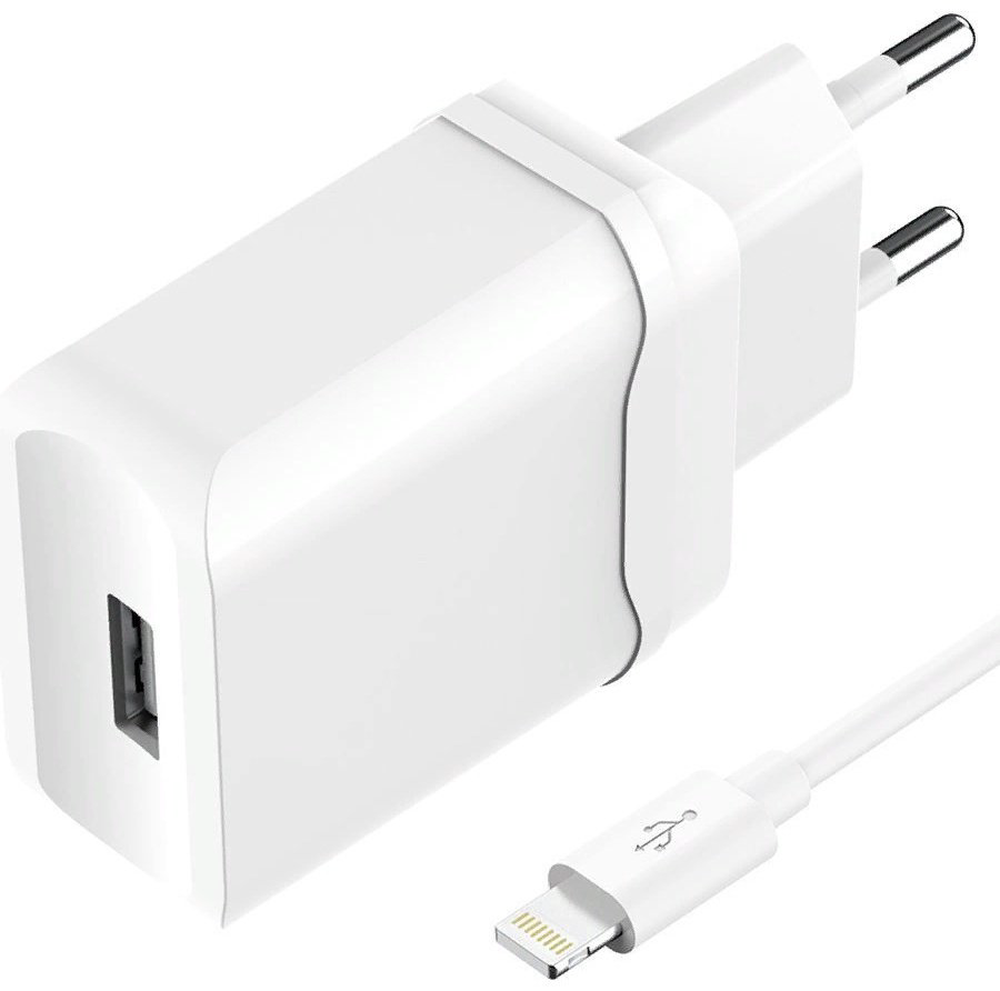 Зарядное устройство OLMIO Smart IC 5V 2.4A + Lightning купить,4390