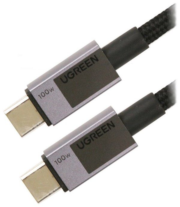 Кабель Ugreen USB TypeC (F), USB TypeC (M), 1 м, черный купить,3950