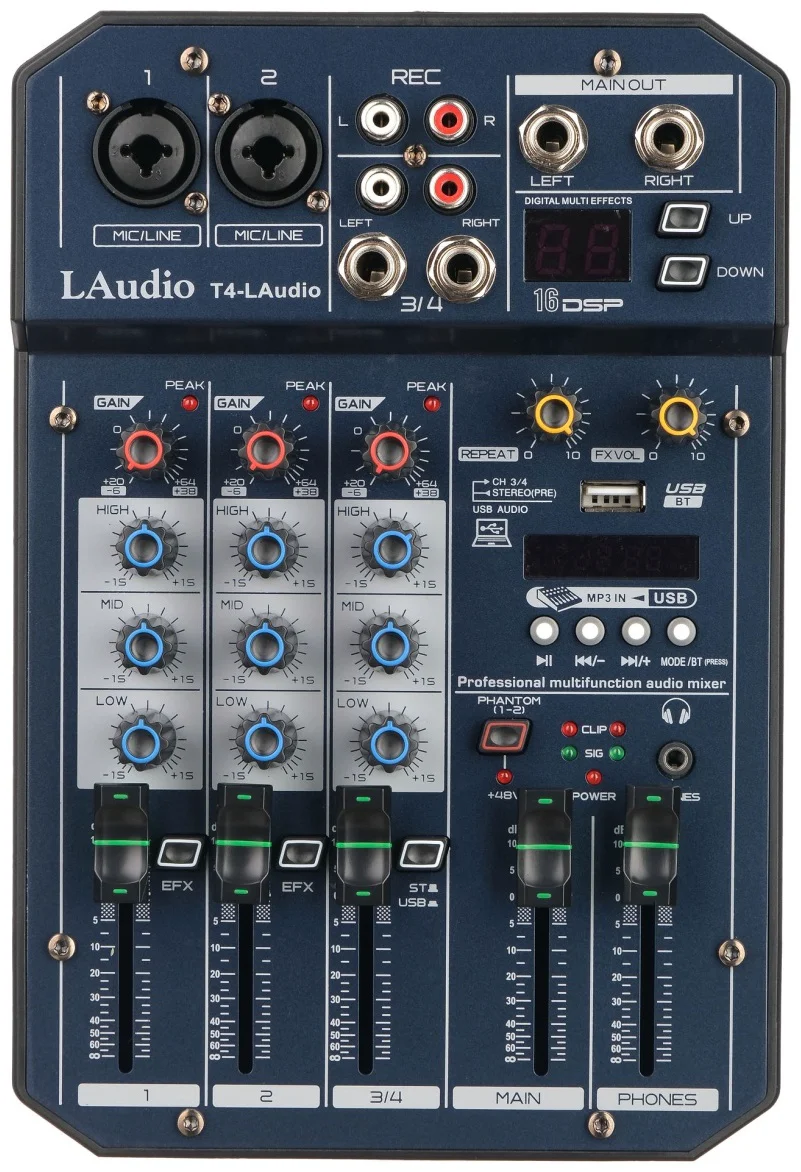Микшерный пульт LAudio T4-LAudio синий