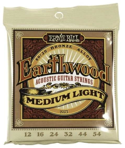 Комплект струн для акустической гитары Ernie Ball Earthwood medium light 12-54 2003 6 шт