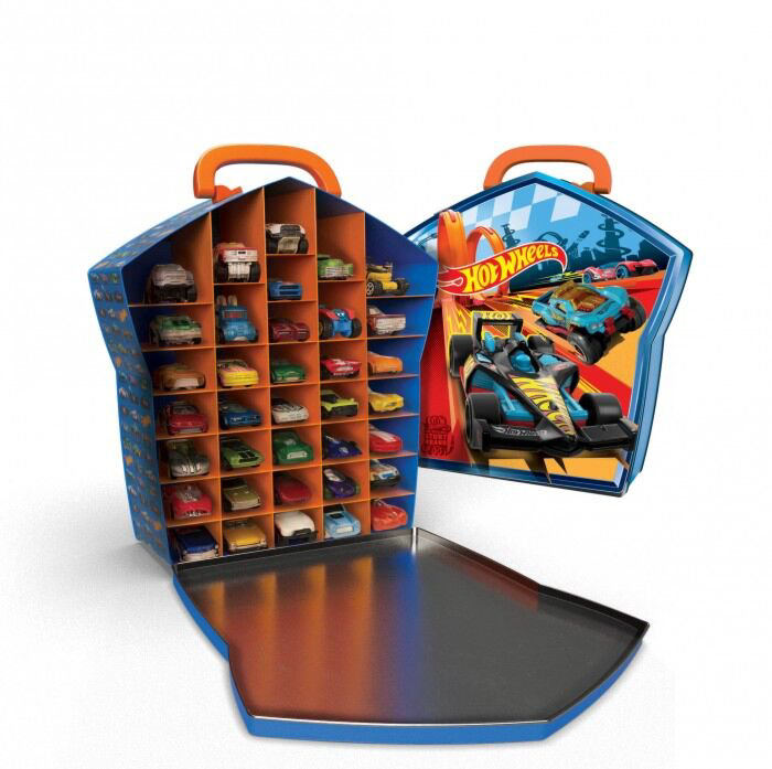 Портативный кейс для хранения  Hot Wheels License   36 машинок синий купить,NaN