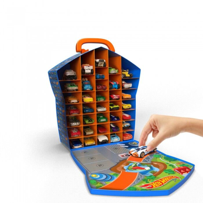 Портативный кейс для хранения  Hot Wheels License   36 машинок синий купить,NaN
