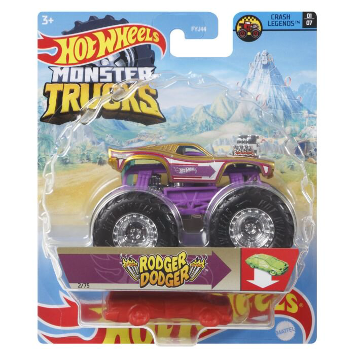 Машинка Hot Wheels Monster Trucks. 1:64 Rodger Dodger FYJ44/HBL92 купить,NaN