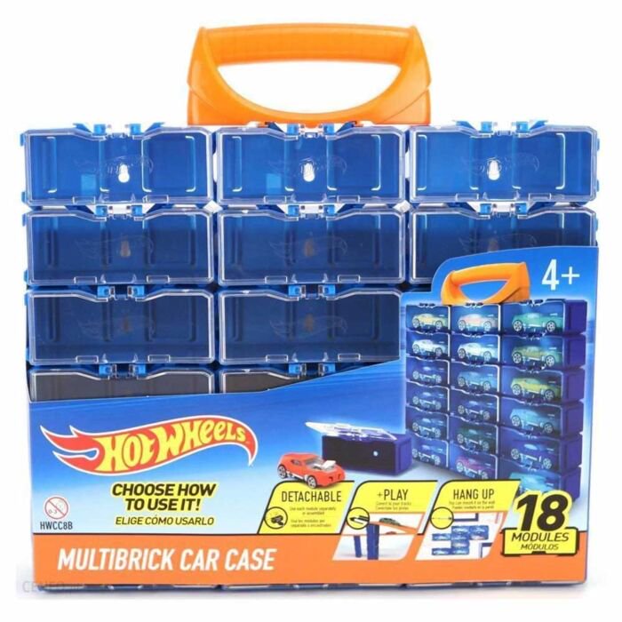 Портативный кейс-конструктор для машинок Hot Wheels License  18 мини боксов купить,NaN