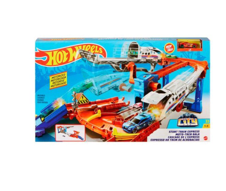Игровой набор Hot Wheels City Трюки  в поезде-экспрессе купить,NaN