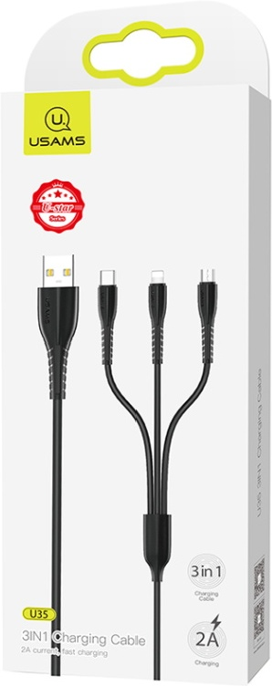 Кабель Usams SJ367USB01 1м черный купить,NaN