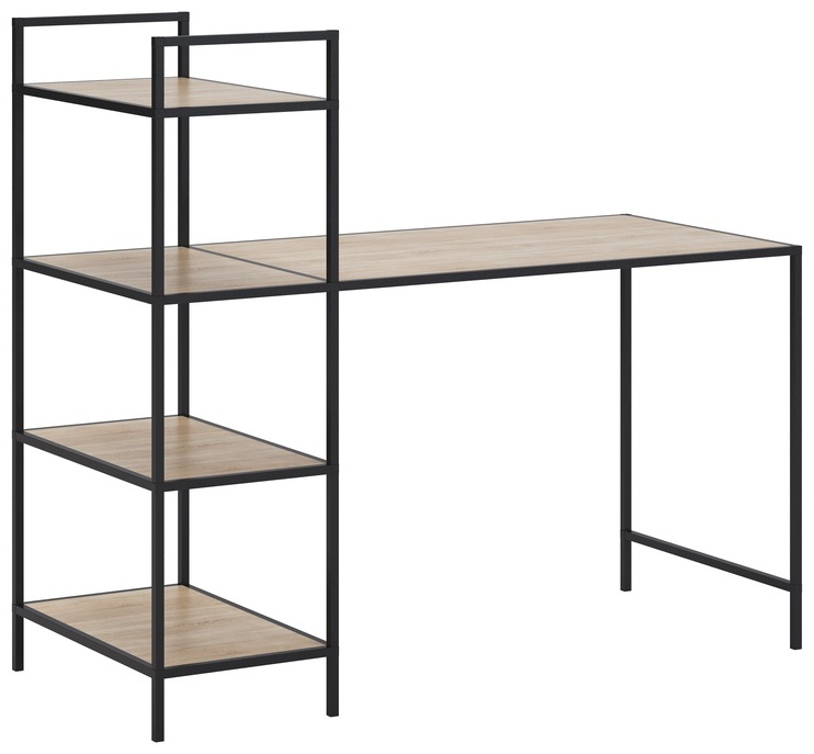 Стол письменный Мебель Азии Loft Тандем 125.9х56x119см черно-бежевый купить,75990