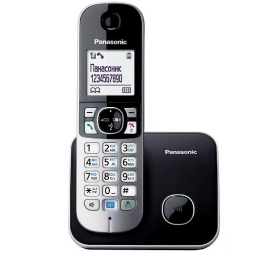 Радио-телефон Panasonic KX-TG6811CAB черно-серебристый