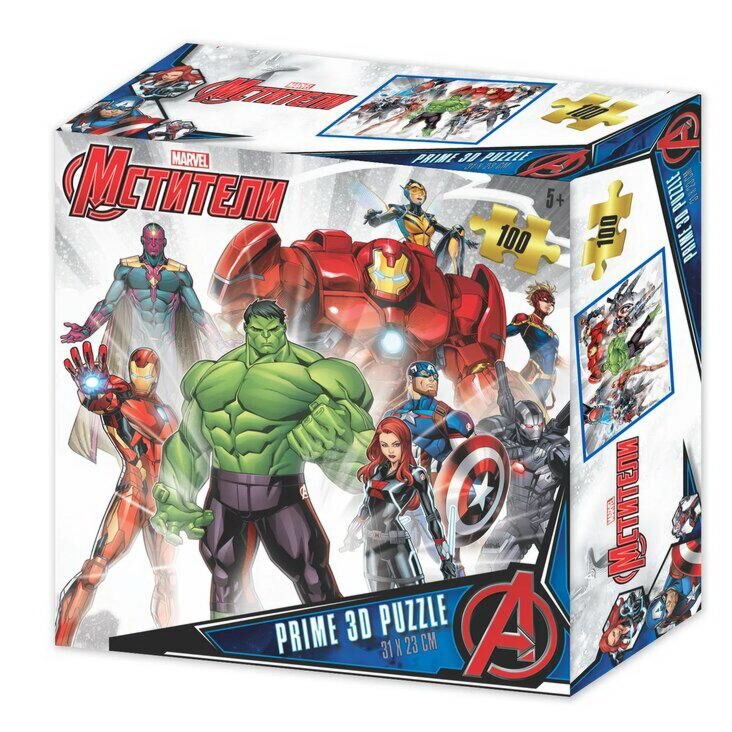 Пазлы Prime3D Super 3D Мстители 100дет купить,NaN