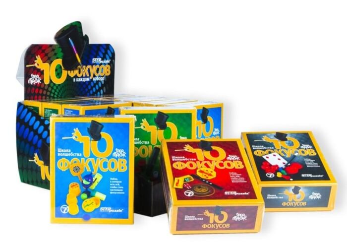Настольная игра Step Puzzle Школа волшебства 10 фокусов зеленая купить,NaN