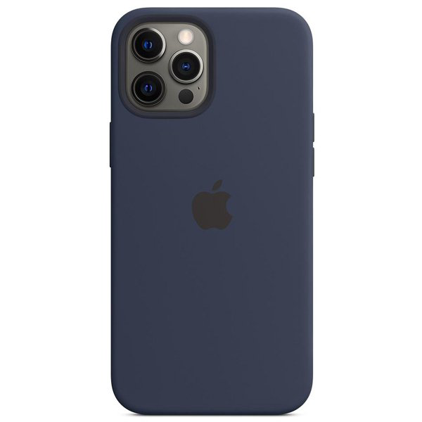 Чехол Apple Silicone Case with MagSafe для iPhone 12 | 12 Pro Deep Navy синий