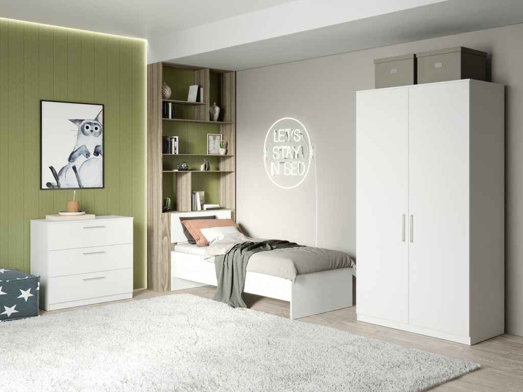 Кровать Мебель Азии Медина белая 90x200 см купить,NaN