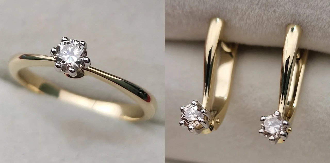 Комплект Deimantas 106555252 16,5р 0,17ct 0,30ct. купить,NaN