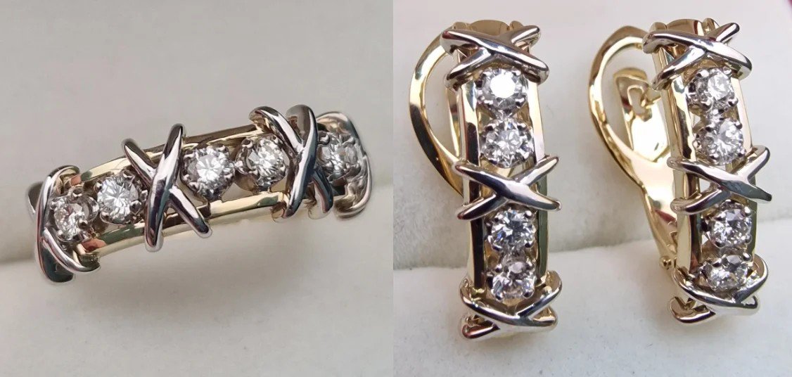 Комплект Deimantas 106621688 17р 0,37ct 0,45ct. купить,NaN