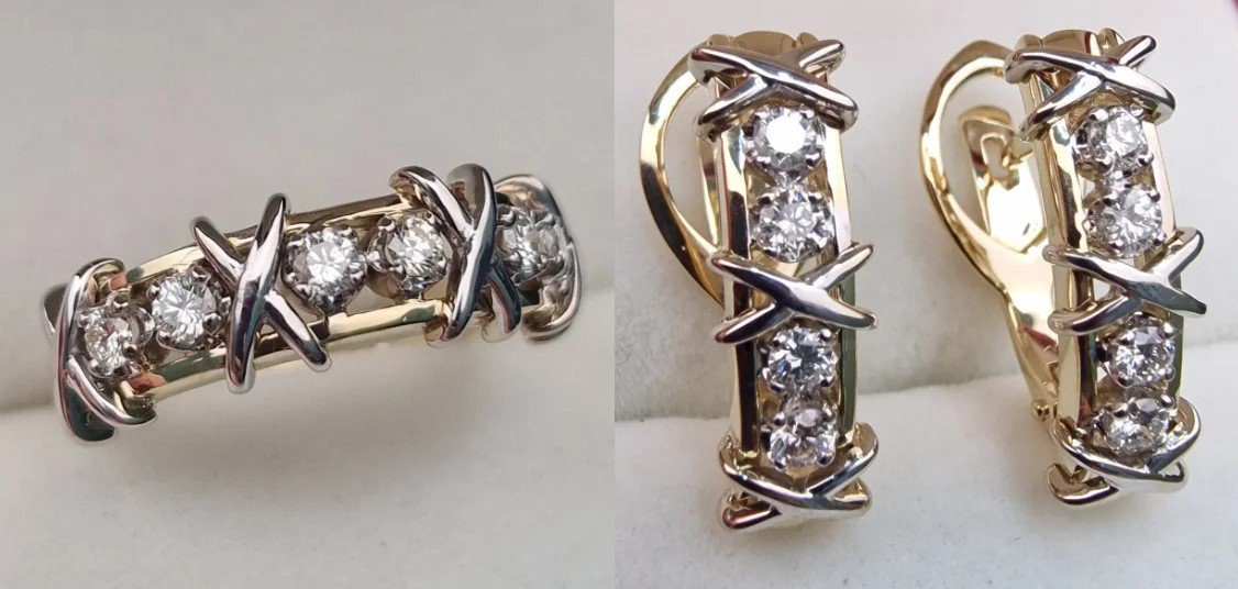 Комплект Deimantas 106621688 17р 0,37ct 0,45ct. купить,NaN
