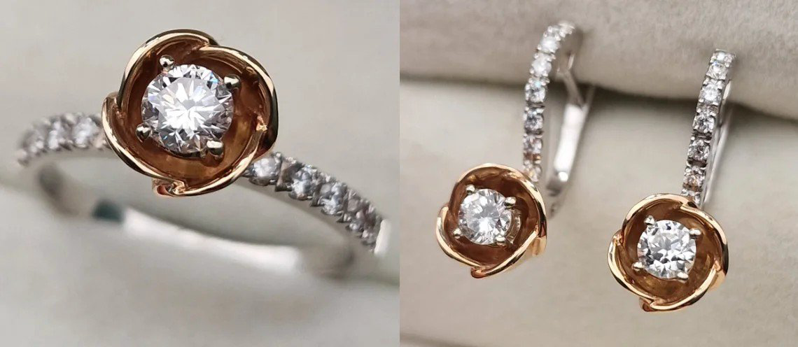 Комплект Deimantas 106737733 17р 0,68ct 0,7ct. купить,NaN