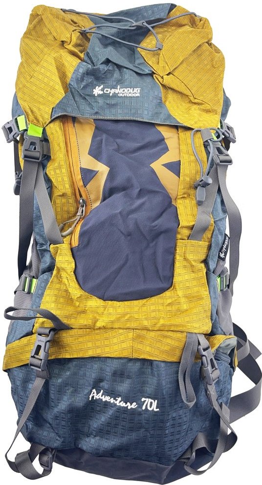Рюкзак Chanodug FX-8853 70L Yellow Grey