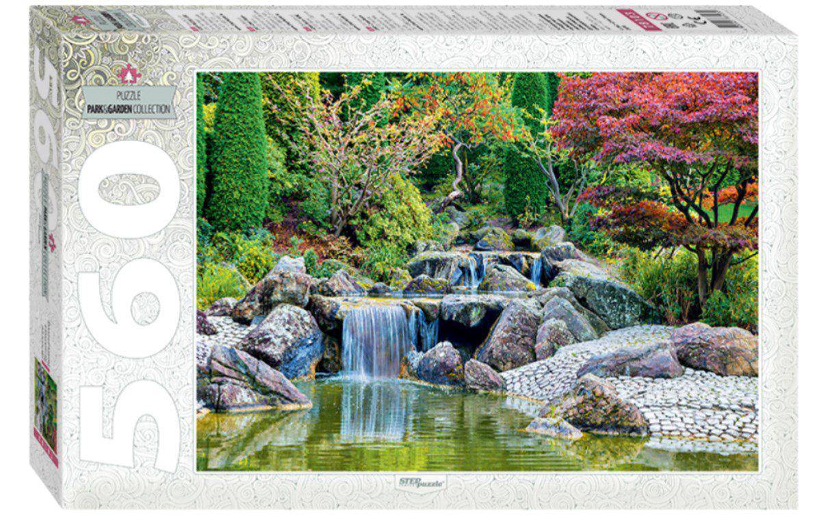 Пазл Step Puzzle Каскадный водопад в японском саду 560эл  купить,NaN