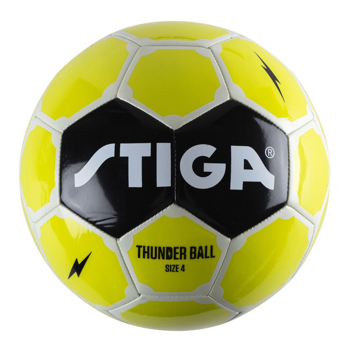 Мяч футбольный Stiga Thunder  4 84-2724-04 желтый купить,NaN