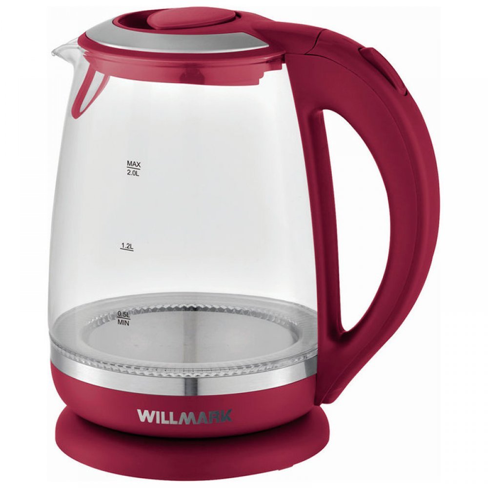 Электрочайник Willmark WEK-2005G 2л бордовый