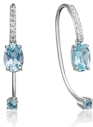 Серьги Platina 02-4365-00-201-1120-57 2.5гр купить,NaN