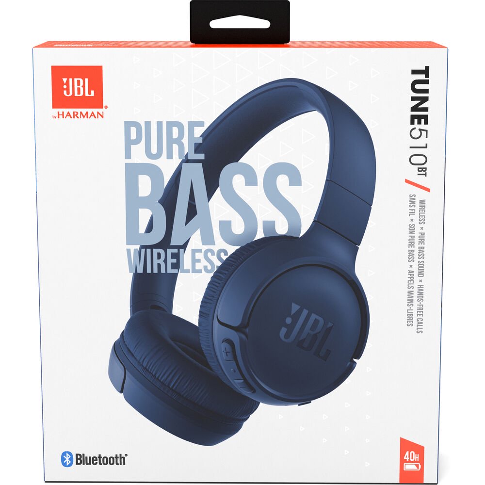 Наушники JBL Tune 510 BT JBLT510BTBLU синие купить,NaN