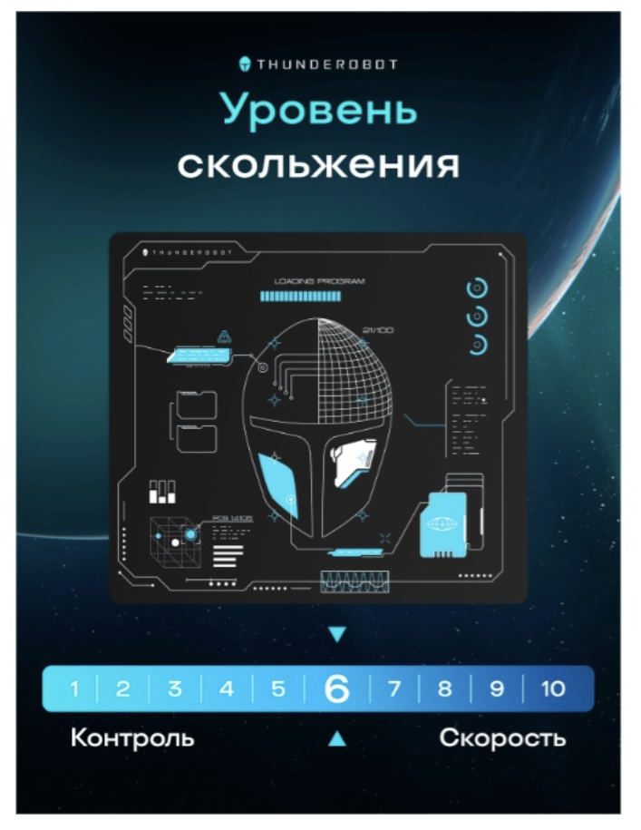 Коврик для мышки Thunderobot MC4 Blueprint черный купить,NaN