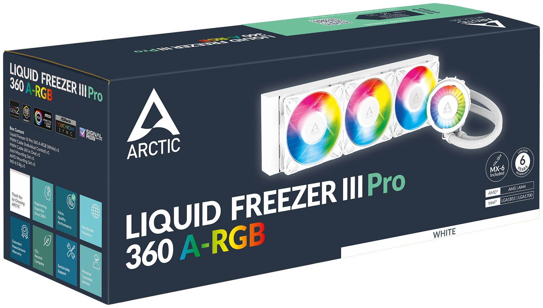 Кулер Arctic Liquid Freezer III Pro 360 A-RGB ACFRE00188A White купить,NaN
