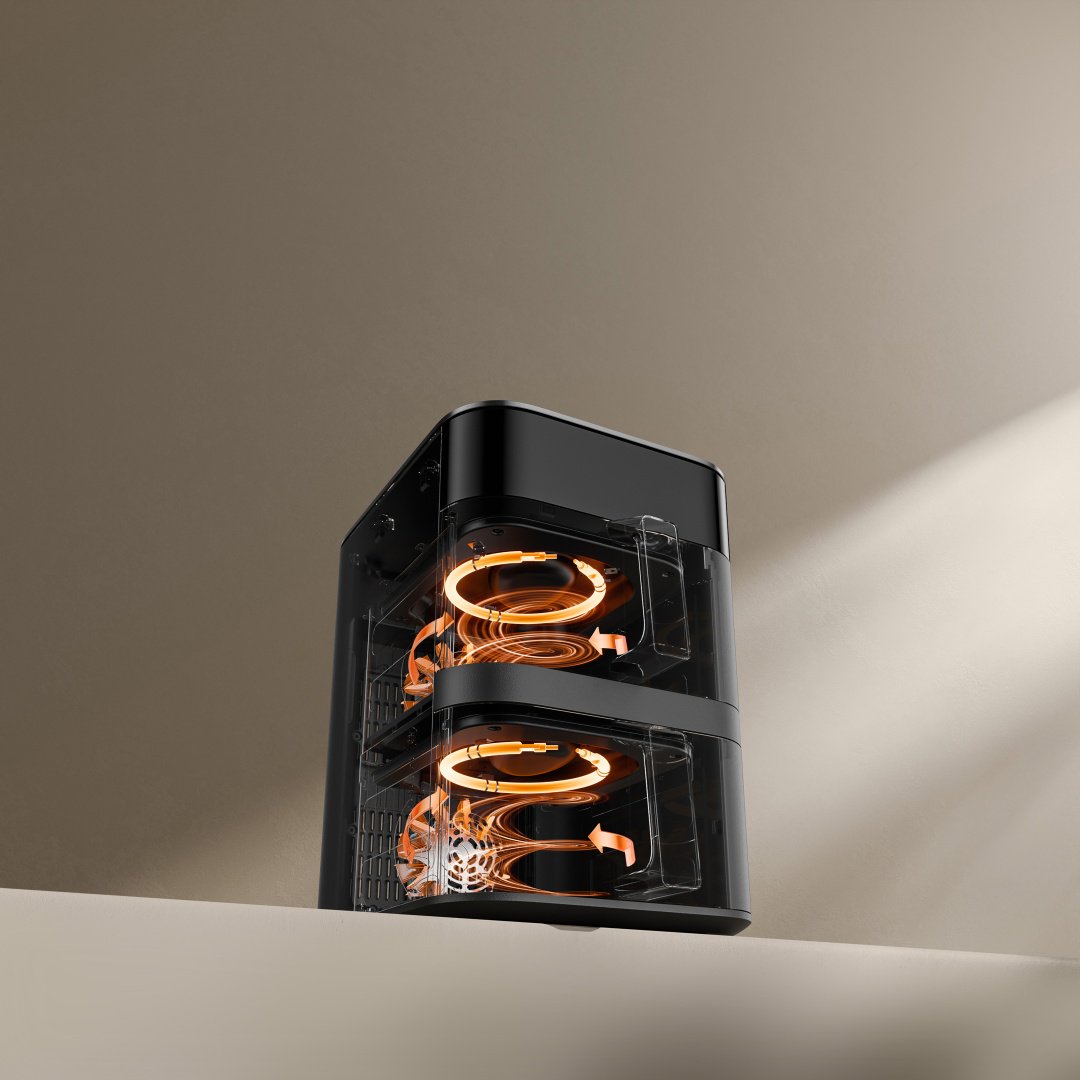 Аэрогриль Xiaomi Dual Zone Air Fryer 12L черный