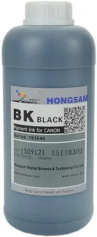 Чернила пигментные Hongsam DCTec для плоттеров Canon imagePROGRAF TX-3100/TX-3200/TX-4100/TX-4200 1000мл Black