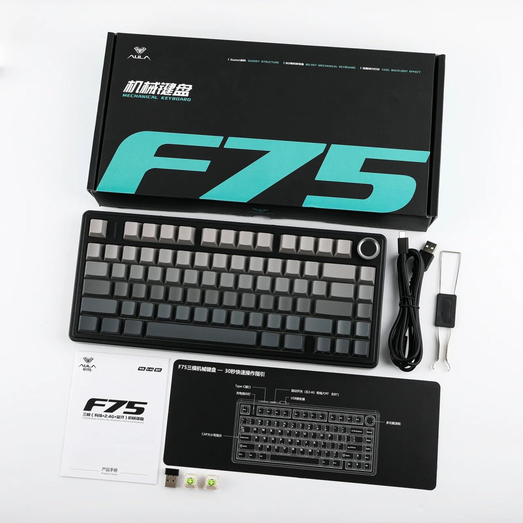 Клавиатура AULA F75 Side-Printed черный