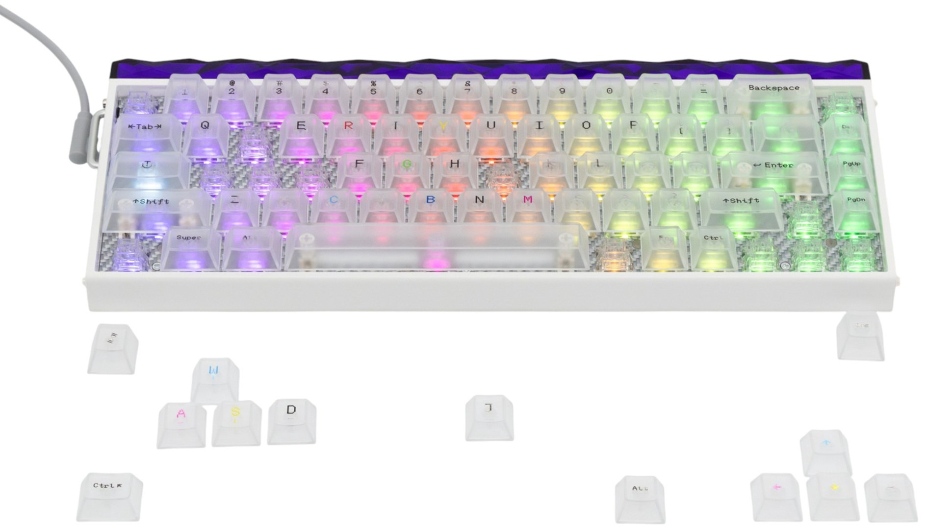 Клавиатура AULA HERO 68 HE Frosted белый купить,24716